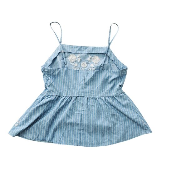 NWT Harper Camisole Women's Light Blue Dainty White Floral Vintage Embroidery - Picture 2 of 6